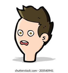 caricatura de un hombre impactado