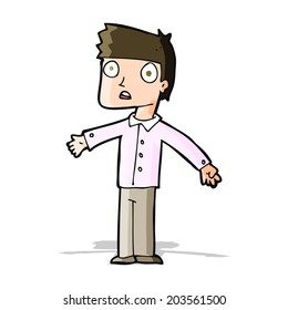 Cartoon schockierter Mann