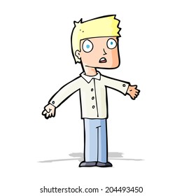 caricatura de un hombre impactado