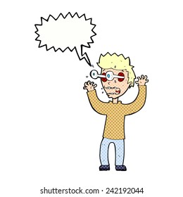 cartoon shocked man
