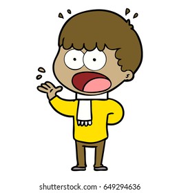 cartoon shocked man