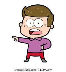 caricatura de un hombre impactado