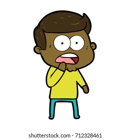 cartoon shocked man