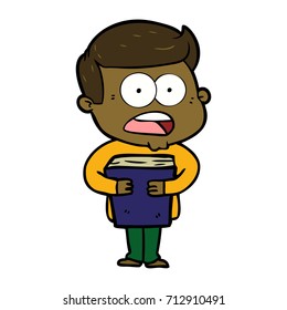 cartoon shocked man