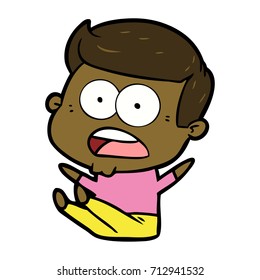 cartoon shocked man