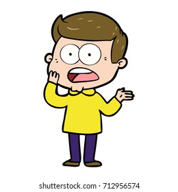 caricatura de un hombre impactado