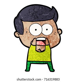 Cartoon schockierter Mann