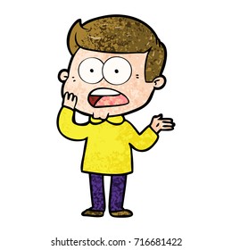 Cartoon schockierter Mann