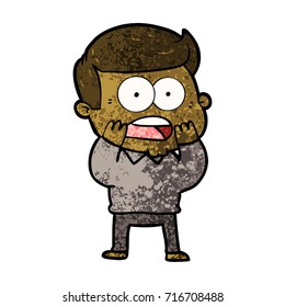 cartoon shocked man