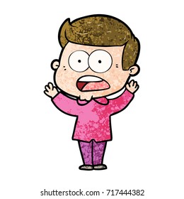 caricatura de un hombre impactado