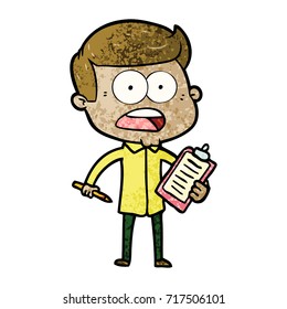 cartoon shocked man