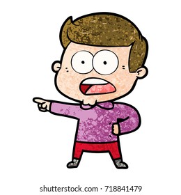 caricatura de un hombre impactado