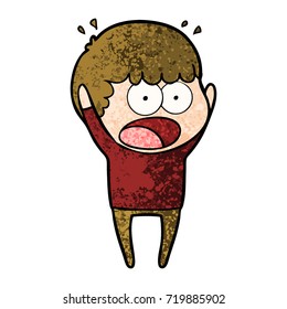 desenho animado homem chocado