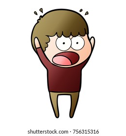 cartoon shocked man