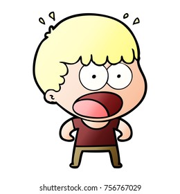 Cartoon schockierter Mann