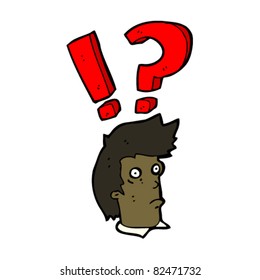 caricatura de un hombre impactado