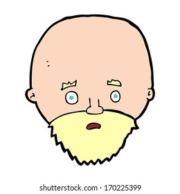 cartoon shocked man with beard