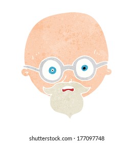 caricatura impactada con barba