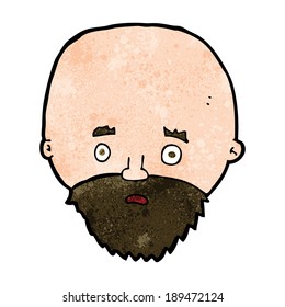 cartoon shocked man with beard