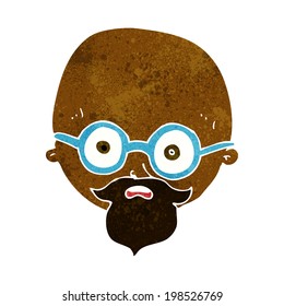 cartoon shocked man with beard
