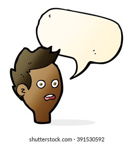 cartoon shocked man with speech bubble