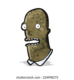 cartoon shocked man staring