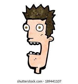 cartoon shocked man's face