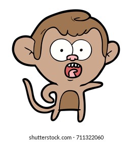 cartoon shocked monkey