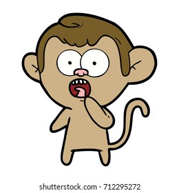 cartoon shocked monkey