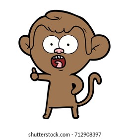 cartoon shocked monkey