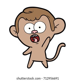 cartoon shocked monkey