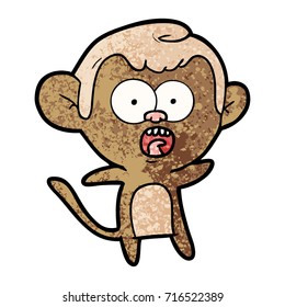 cartoon shocked monkey