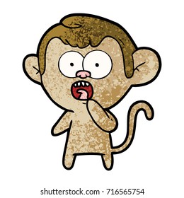 Cartoon-schockierter Affe
