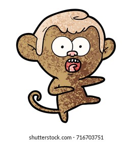 cartoon shocked monkey