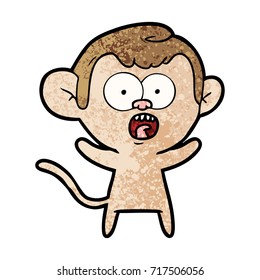 cartoon shocked monkey
