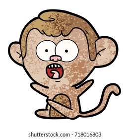 cartoon shocked monkey