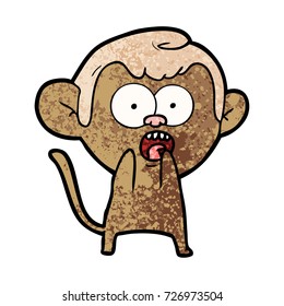 cartoon shocked monkey
