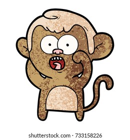 Cartoon-schockierter Affe