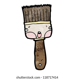 cartoon shocked paint brush