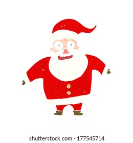 cartoon shocked santa claus