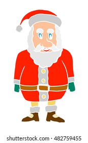 cartoon shocked santa claus. Vector illustration image