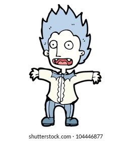 cartoon shocked vampire