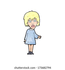 cartoon shocked woman