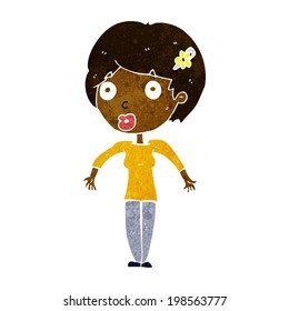 cartoon shocked woman