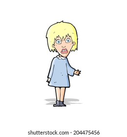 cartoon shocked woman