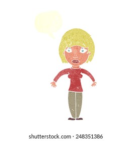 cartoon shocked woman