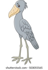 Cartoon shoebill character