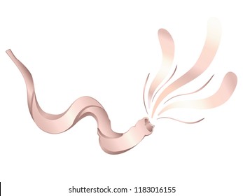 Cartoon shofar (horn) of Rosh Hashanah Israeli and Jewish holiday.