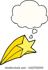 Cartoon Shooting Star mit Gedankenblase