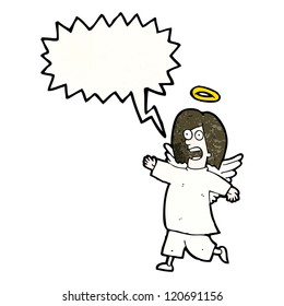 ángel de grito de caricatura